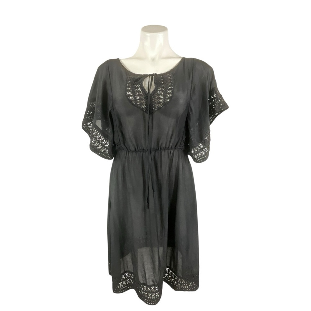 HD in Paris Chic Black‎ Stone Harbor Lace-Trim Dress
